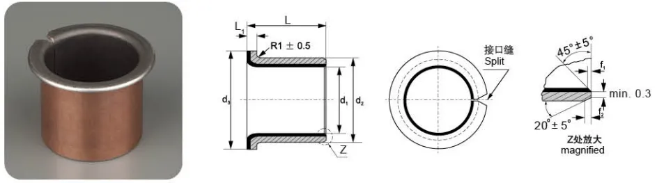 High-Quality Customized Oil-Free Lubrication Bearing Bushing Car Seat Flange Liner &amp; Hydraulic Cylinder Sleeve